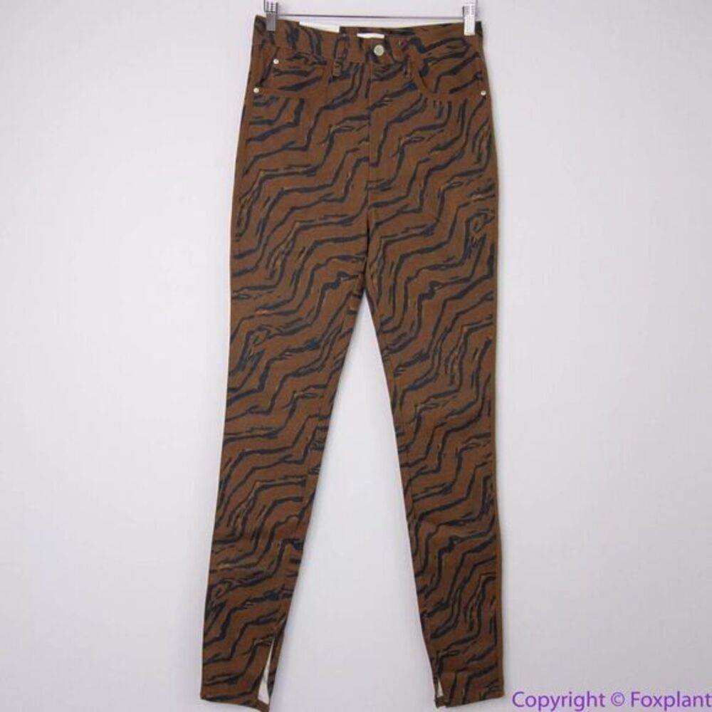 NEW WeWoreWhat Tiger Stripe Piped‎ Stiletto Slit The Icon Jeans, 29 - Picture 3 of 16